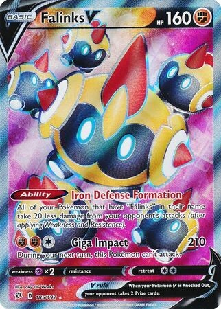Falinks V - 185/192 - Full Art Ultra Rare
Sword &amp; Shield: Rebel Clash Singles