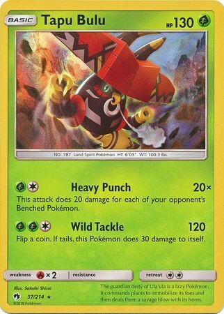 Tapu Bulu - 37/214 - Holo Rare
Sun &amp; Moon: Lost Thunder Singles