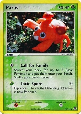 Paras - 72/112 - Common Reverse Holo
Ex Fire Red &amp; Leaf Green Reverse Holo Singles