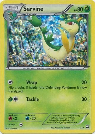 Servine - 1/12 - McDonald&#39;s Holo Promo Pokemon McDonald&#39;s Promos (Espanol)