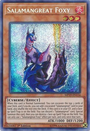 Salamangreat Foxy - MP19-EN154 - Prismatic Secret Rare 1st Edition
Yu-Gi-Oh! 2019 Mega-Tins: Gold Sarcophagus Tin Mega Pack Singles