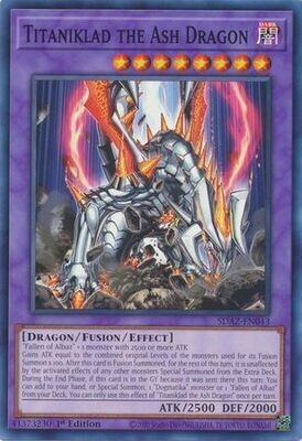 Titaniklad the Ash Dragon - SDAZ-EN043 - Common 1st Edition Structure Deck: Albaz Strike 1st Edition Singles