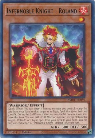 Infernoble Knight - Roland - AMDE-EN050 - Rare 1st Edition Amazing Defenders 1st Edition Singles