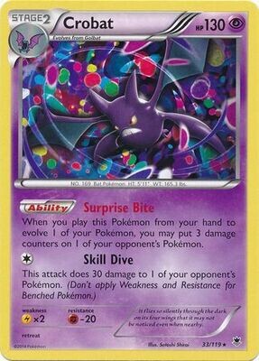 Crobat - 33/119 - Rare
XY: Phantom Forces Singles