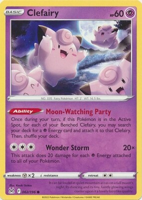 Clefairy - 062/196 - Common
Sword &amp; Shield: Lost Origin Singles
