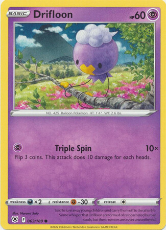 Drifloon - 063/189 - Common
Sword &amp; Shield: Astral Radiance Singles(Español)