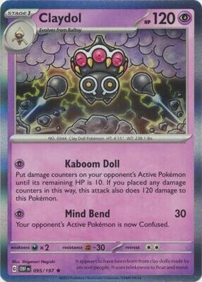 Claydol - 095/197 - Holo Rare Obsidian Flames Singles