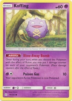 Koffing - 76/236 - Common
Sun &amp; Moon: Cosmic Eclipse Singles