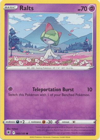 (Membresia) Ralts - 060/189 - Common Sword &amp; Shield: Astral Radiance Singles