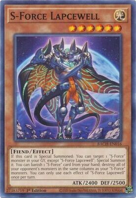 S-Force Lapcewell - BACH-EN016 - Common 1st Edition Battle of Chaos 1st Edition Singles