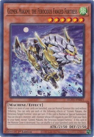 Gizmek Makami, the Ferocious Fanged Fortress - EGO1-EN021 - Common 1st Edition Egyptian God Deck: Obelisk the Tormentor 1st Edition Singles