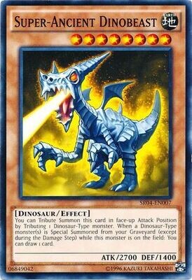 Super-Ancient Dinobeast - SR04-EN007 - Common Unlimited Structure Deck: Dinosmasher&#39;s Fury Unlimited Singles