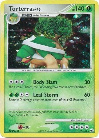 Torterra - 17/130 - Holo Rare
Diamond &amp; Pearl (Base Set) Singles