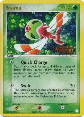 Yanma - 28/109 - Rare Reverse Holo
Ex Team Rocket Returns Reverse Holo Singles