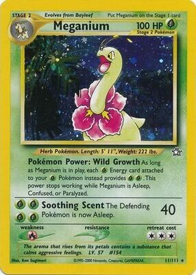 Meganium - 11/111 - Holo Unlimited
Neo Genesis Unlimited Singles