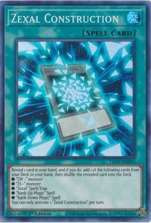 Zexal Construction - LIOV-EN051 - Super Rare 1st Edition
Lightning Overdrive: LIOV 1st Edition Singles