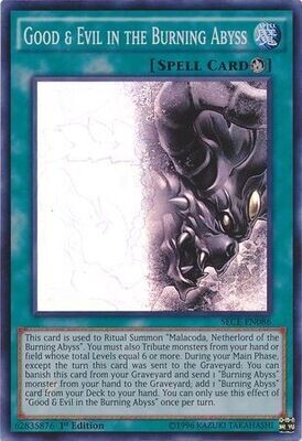 Good &amp; Evil in the Burning Abyss - SECE-EN086 - Super Rare 1st Edition Secrets of Eternity (SECE) 1st Edition Singles