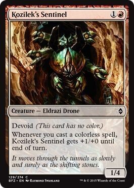 Kozilek&#39;s Sentinel 129/274 - Battle for Zendikar Singles (Español)
