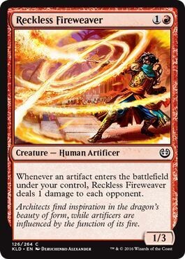 Reckless Fireweaver 126/264
Kaladesh Singles   (Español)