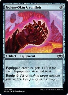 Golem-Skin Gauntlets 259/332 - Foil Double Masters Foil Singles
