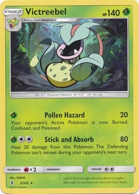 Victreebel - 3/145 - Rare Sun &amp; Moon: Guardians Rising Singles