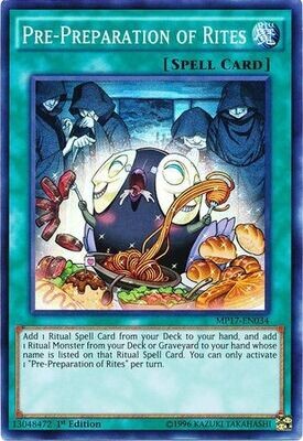 Pre-Preparation of Rites - MP17-EN034 - Super Rare 1st Edition 2017 Mega-Tins 1st Edition Singles