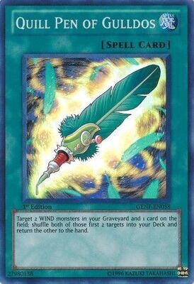 Quill Pen of Gulldos - GENF-EN058 - Super Rare 1st Edition Generation Force 1st Edition Singles (Espanol)