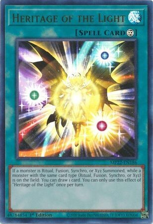Heritage of the Light - MP22-EN186 - Ultra Rare 1st Edition 2022 Mega-Tin: Pharaoh&#39;s Gods 1st Edition Singles