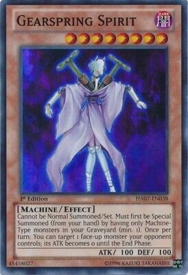 SH Gearspring Spirit - HA07-EN038 - Super Rare 1st Edition Hidden Arsenal 7: Knight of Stars 1st Edition Singles