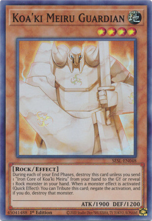 Koa&#39;ki Meiru Guardian - SESL-EN048 - Super Rare 1st Edition Secret Slayers Singles