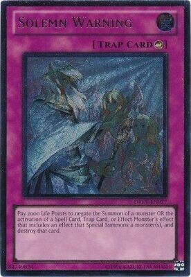 SH Ultimate Rare - Solemn Warning - DREV-EN077 Unlimited
Duelist Revolution Unlimited Singles