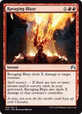 Ravaging Blaze 159/272
Magic Origins Singles