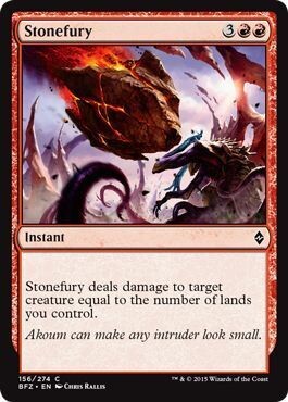 Stonefury 156/274 - Battle for Zendikar Singles (Español)