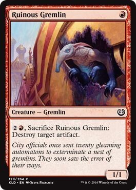 Ruinous Gremlin 128/264 - Kaladesh Singles (Español)
