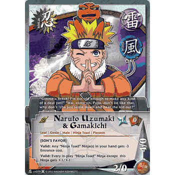 N-US079 Naruto Uzumaki &amp; Gamakichi Naruto Card