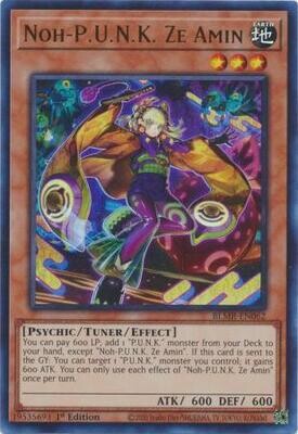 Noh-P.U.N.K. Ze Amin - BLMR-EN062 - Ultra Rare 1st Edition Monstrous Revenge 1st Edition Singles