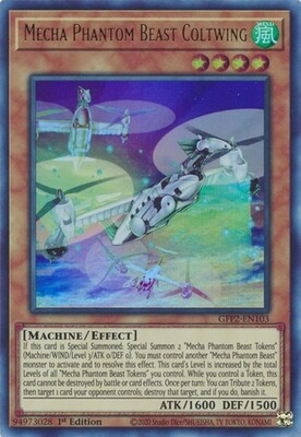 Mecha Phantom Beast Coltwing - GFP2-EN103 - Ultra Rare 1st Edition Ghosts From The Past: The 2nd Haunting 1st  Edition Singles (espanol)
