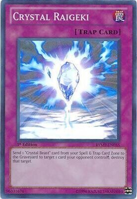 Crystal Raigeki - RYMP-EN055 - Super Rare 1st Edition
Ra Yellow Mega Pack 1st Edition Singles (Espanol)