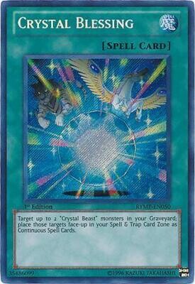 Crystal Blessing - RYMP-EN050 - Secret Rare 1st Edition
Ra Yellow Mega Pack 1st Edition Singles