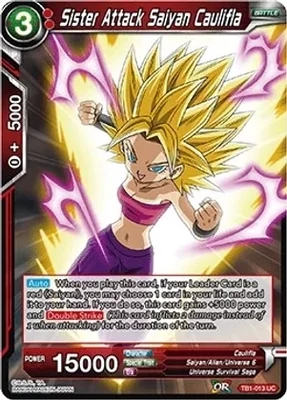 Sister Attack Saiyan Caulifla - Tournament of Power (DBS-TB01)
Tournament of Power