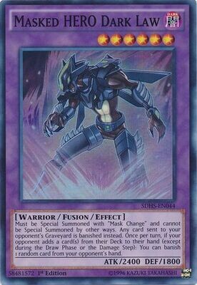Masked Hero Dark Law - SDHS-EN044 - Super Rare 1st Edition
Structure Deck: HERO Strike 1st Edition Singles Espanol