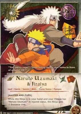 SH Naruto Uzumaki &amp; Jiraiya &quot;Master &amp; Pupil&quot; - N-204 - Super Rare Naruto CCG Promos