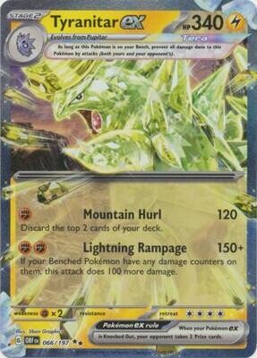 MY01 Tyranitar ex - 066/197 - Ultra Rare
Obsidian Flames Singles