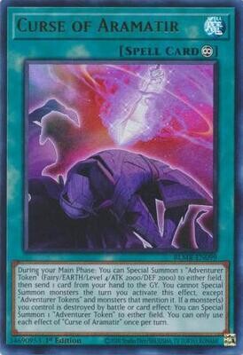 Curse of Aramatir - BLMR-EN099 - Ultra Rare 1st Edition Monstrous Revenge 1st Edition Singles