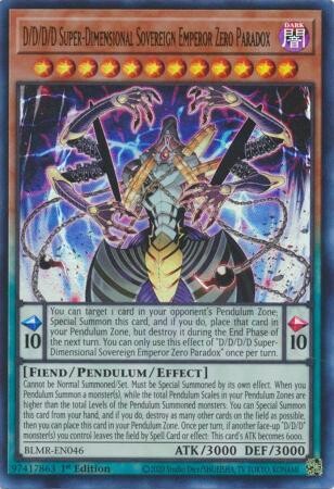 D/D/D/D Super-Dimensional Sovereign Emperor Zero Paradox BLMR-EN046 Ultra Rare 1st Ed Monstrous Revenge 1st Edition Singles