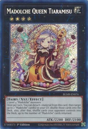 Madolche Queen Tiaramisu - BLMR-EN076 - Secret Rare 1st Edition Monstrous Revenge 1st Edition Singles