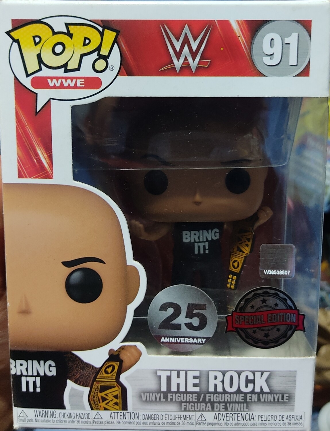 SJ The Rock Funko Pop 91 Luchador WWE