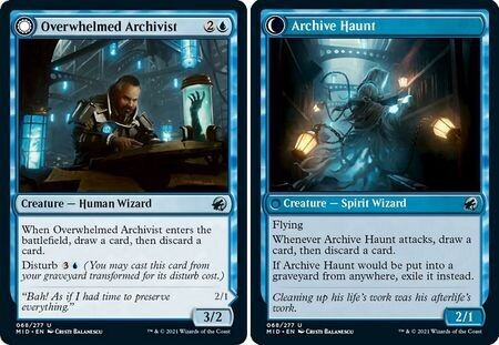 Overwhelmed Archivist | Archive Haunt 068/277 Innistrad: Midnight Hunt Singles  (Español)