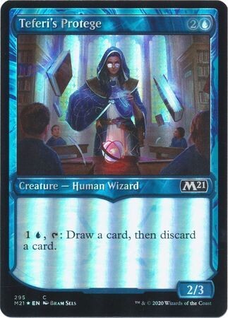 Teferi&#39;s Protege 295 - Showcase Foil Magic 2021 (M21) Collector Booster Foil Singles