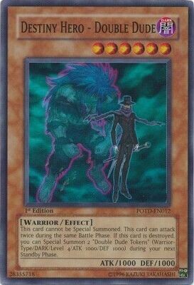 Destiny Hero - Double Dude - POTD-EN012 - Super Rare 1st Edition
Power of the Duelist [POTD] 1st Edition Singles